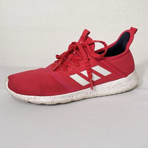 Adidas Cloudfoam Pure Running Shoes Women's 7.5 Red Low Top Gym Trainers Sneaker - Picture 2 of 10